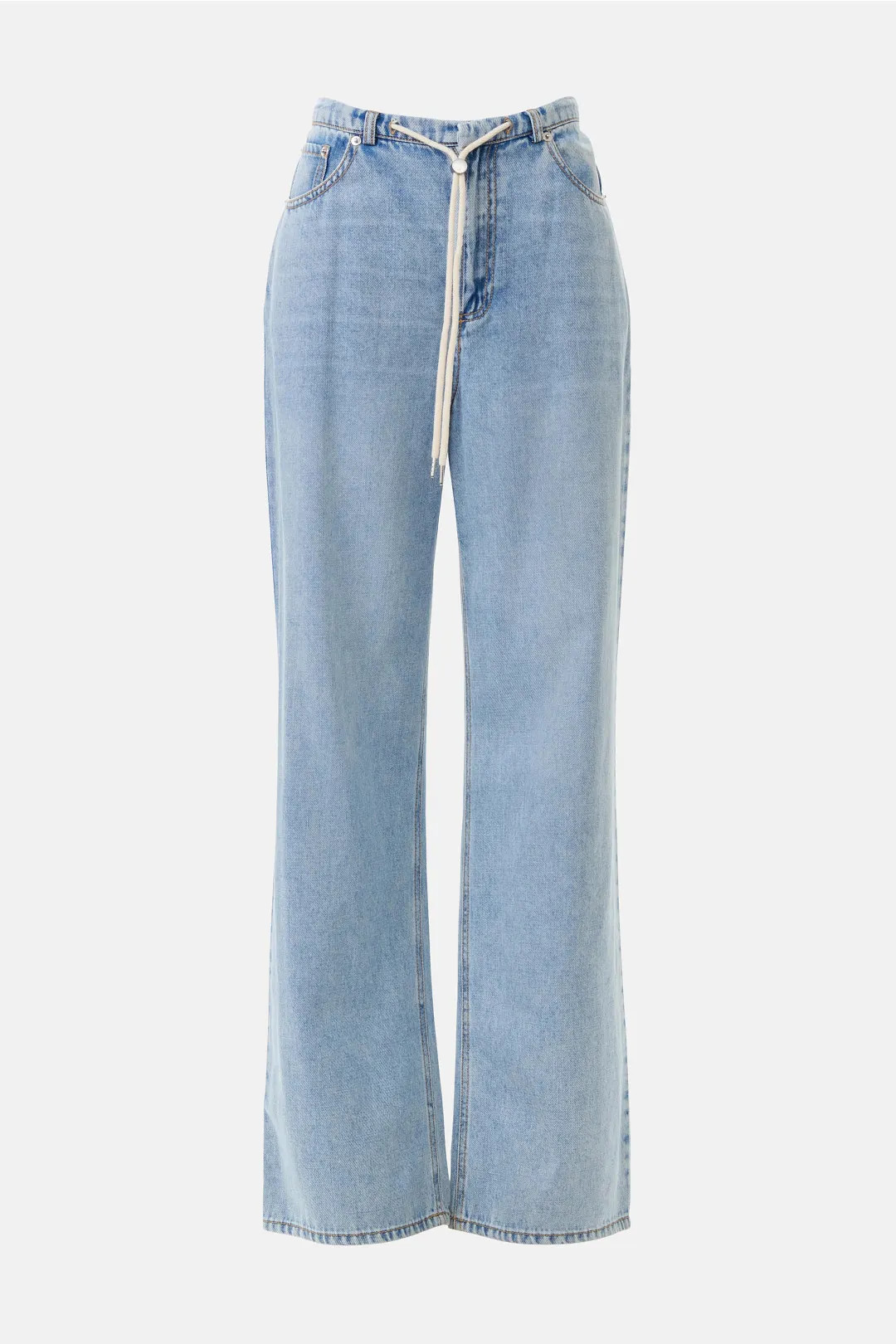 Normandie Light Wash Jeans With Tie Belt | Rent the Runway