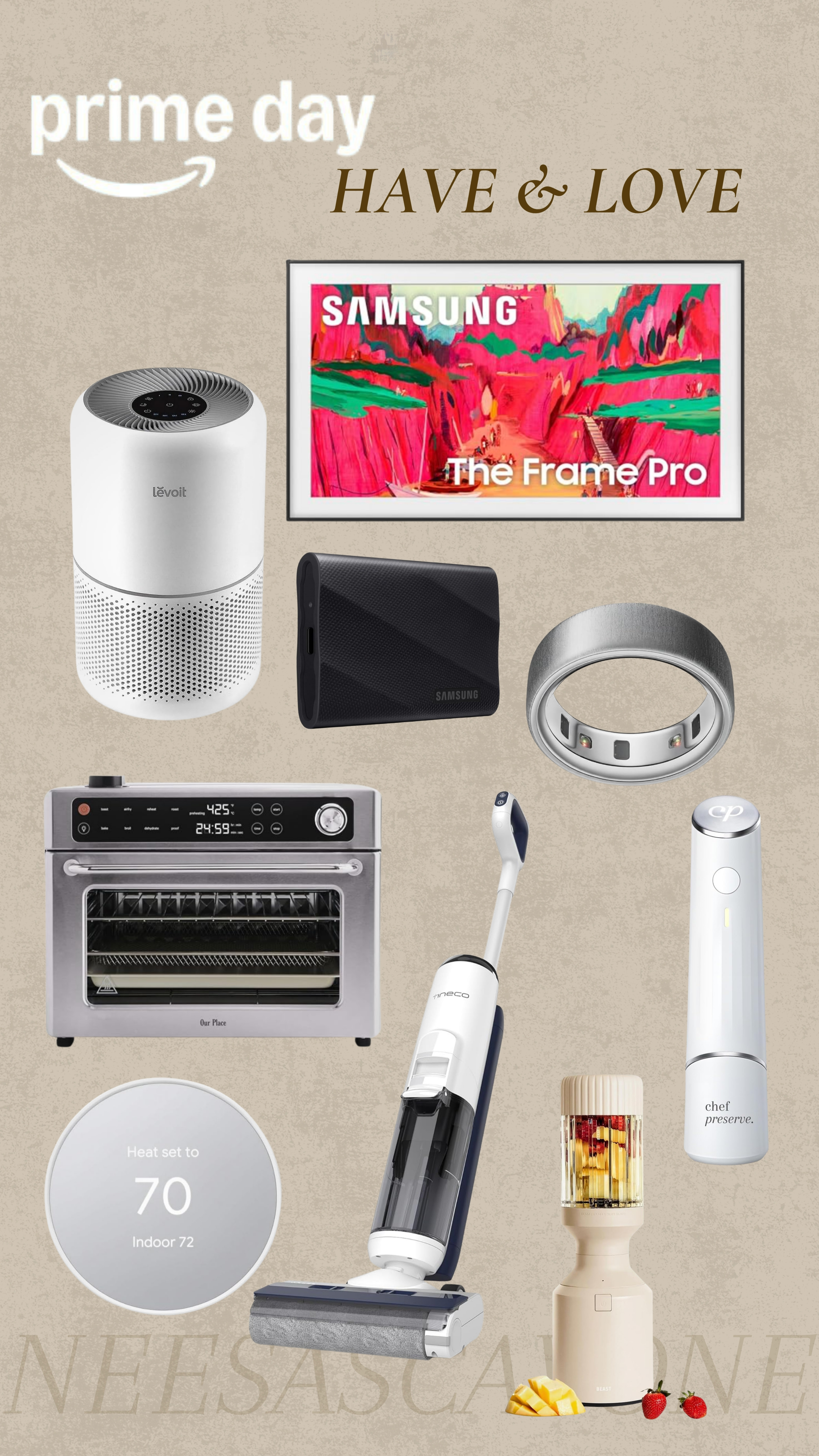 Prime Day is almost here, and these are the home, kitchen, beauty, and tech products I actually use and recommend! 🤍 From my air purifier and wet vacuum to The Frame TV, countertop oven, and beauty favorites, these are the items I reach for every single day. Save this list so you're ready when the deals go live! ✨
#LTK #LTKHome #LTKSale #LTKFinds #AmazonPrimeDay #PrimeDay #AmazonFinds #AmazonFavorites #HomeFavorites #KitchenFavorites #HomeEssentials #KitchenEssentials #TechFinds #SmartHome #CleaningFavorites #BeautyFavorites #CountertopOven #FrameTV #AirPurifier #WetVac #HomeInspo #DailyFavorites #MustHaveAmazon #AmazonDeals #ContentCreator 

 #LTKdayinmylife #LTKHome #LTKSaleAlert