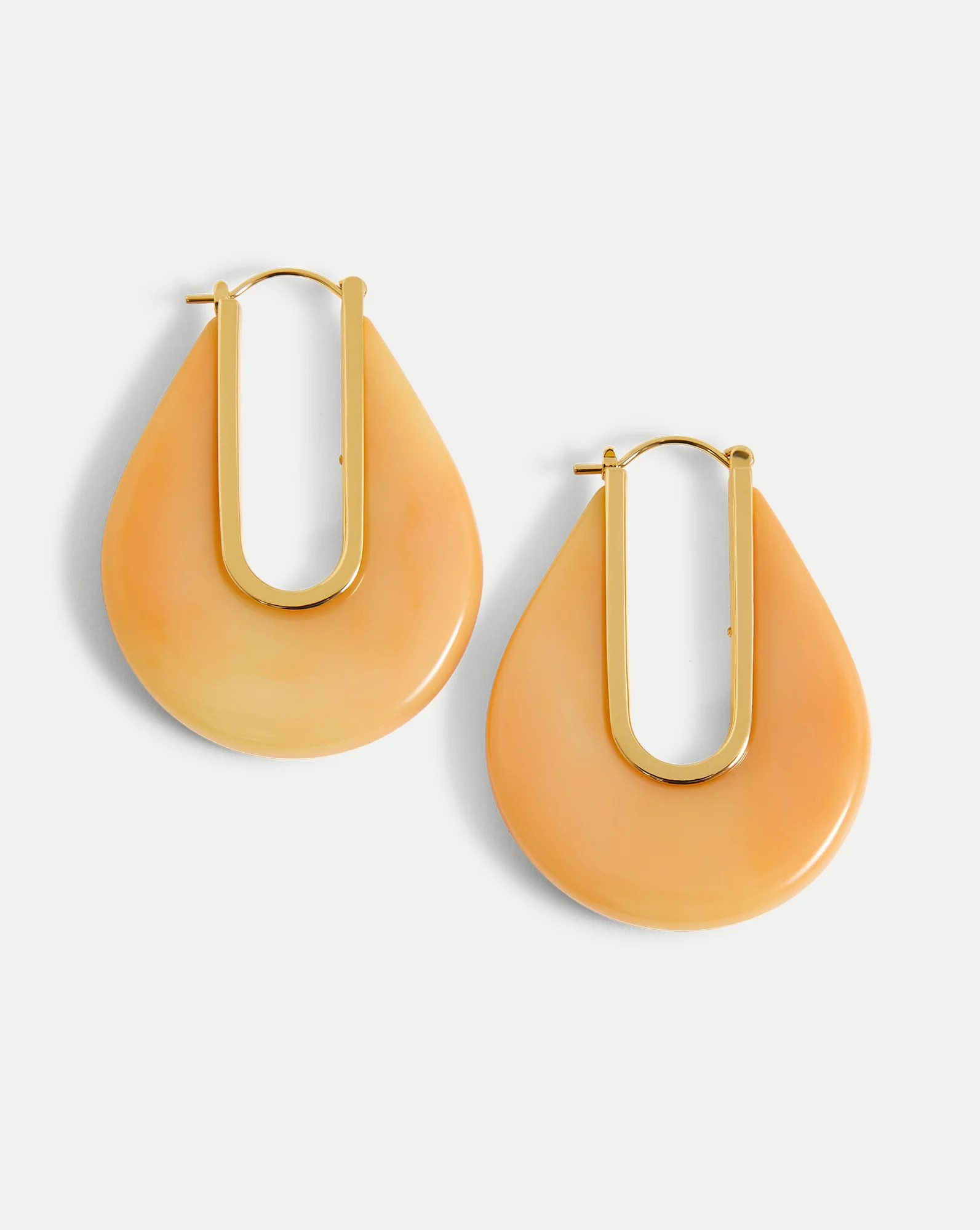 Resin Drop Hoop Earring in Sherbert | Veronica Beard | Veronica Beard