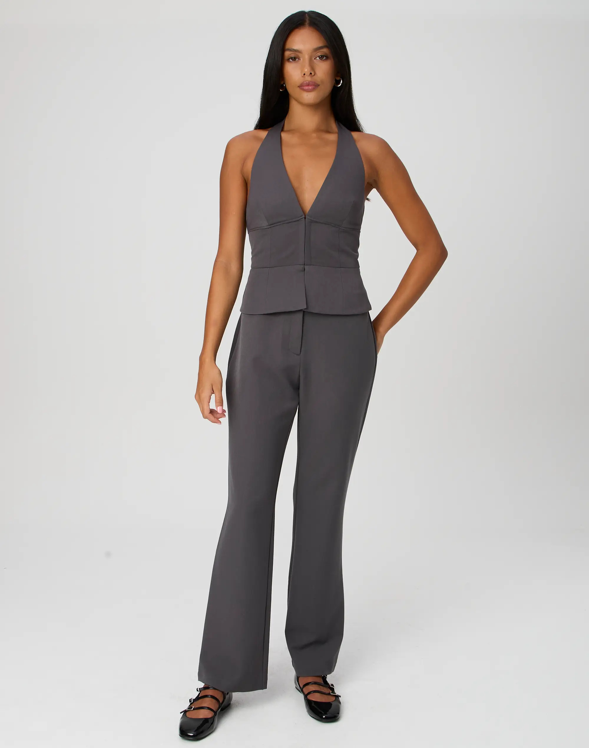 Tailored Halter Vest in Choo Choo | Glassons | Glassons (Australia)