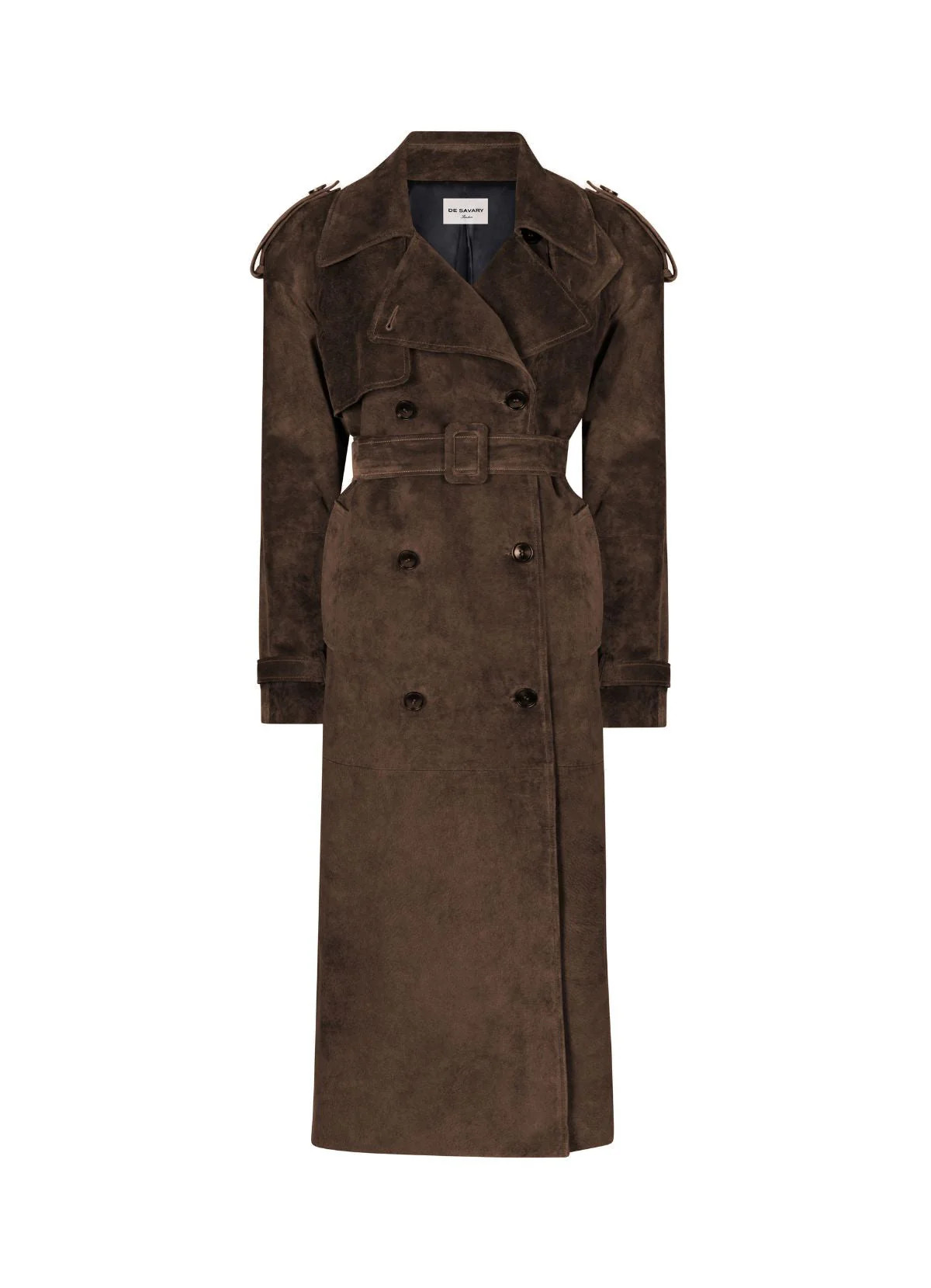 Brown Suede Trench Coat | DE SAVARY LONDON