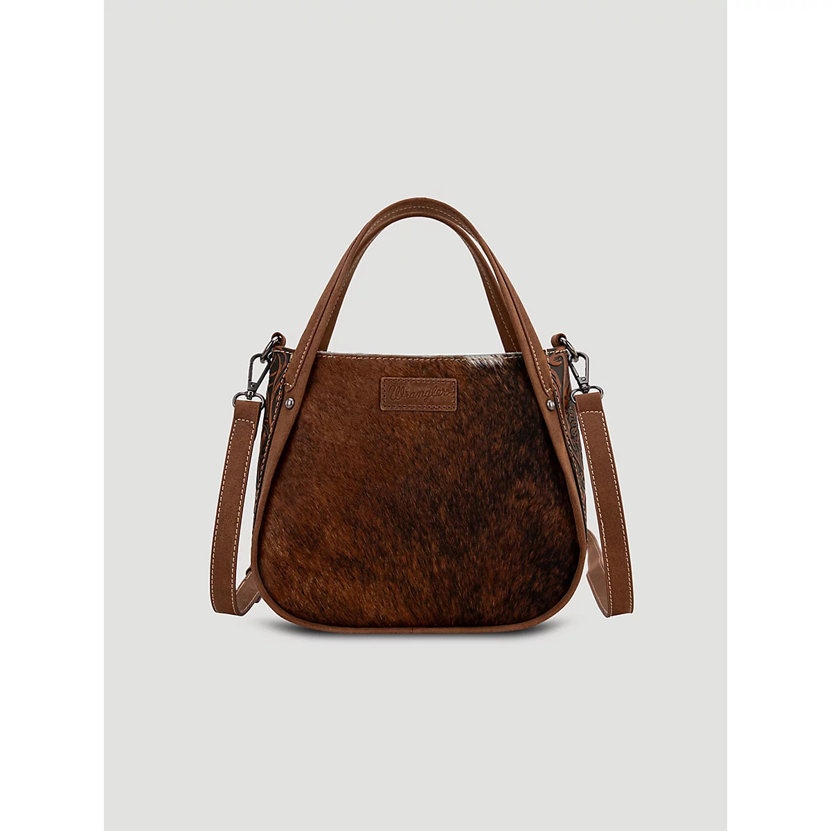 Genuine Hair-On Cowhide Tote Bag in Brown | Wrangler