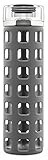Ello Syndicate Glass Water Bottle with One-Touch Flip Lid, Grey , 20-ounce | Amazon (US)