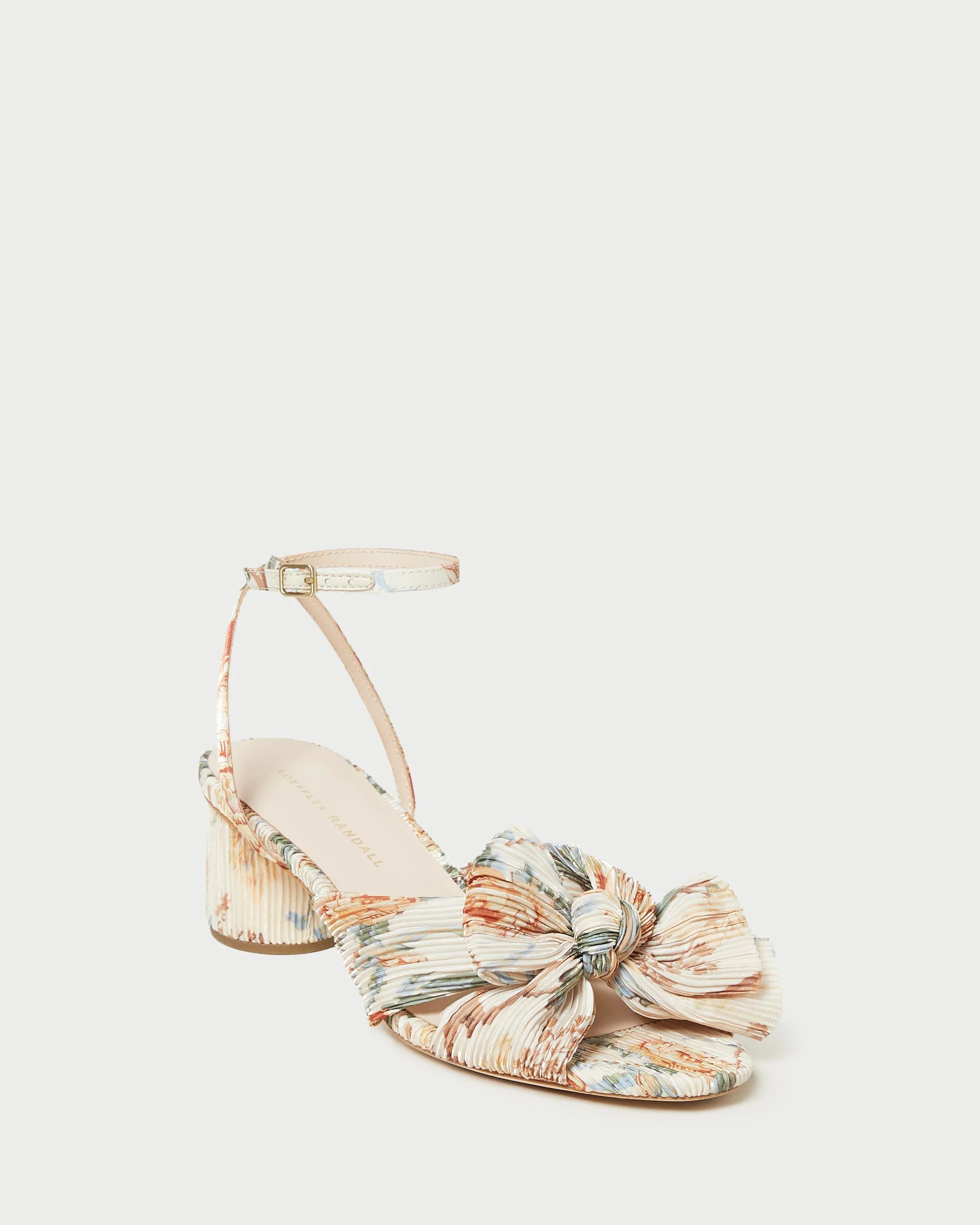Dahlia Cream Floral Bow Heel | Loeffler Randall