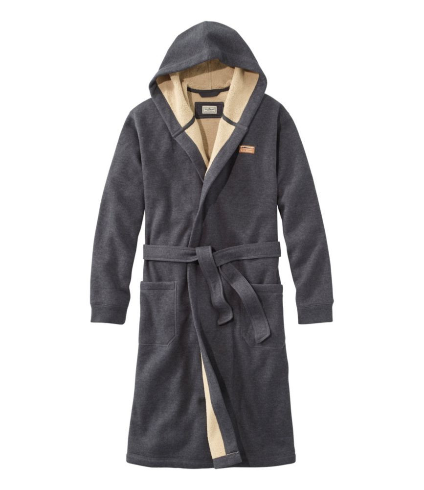 Men's Bonded Waffle Fleece Robe, Hooded | L.L. Bean
