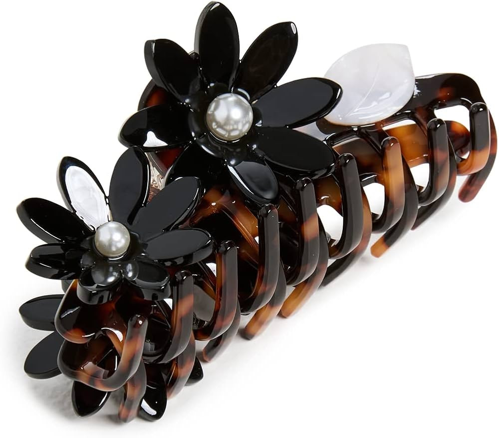 Lele Sadoughi Women's Petunia Claw Hair Clip, Jet, Black, One Size | Amazon (US)