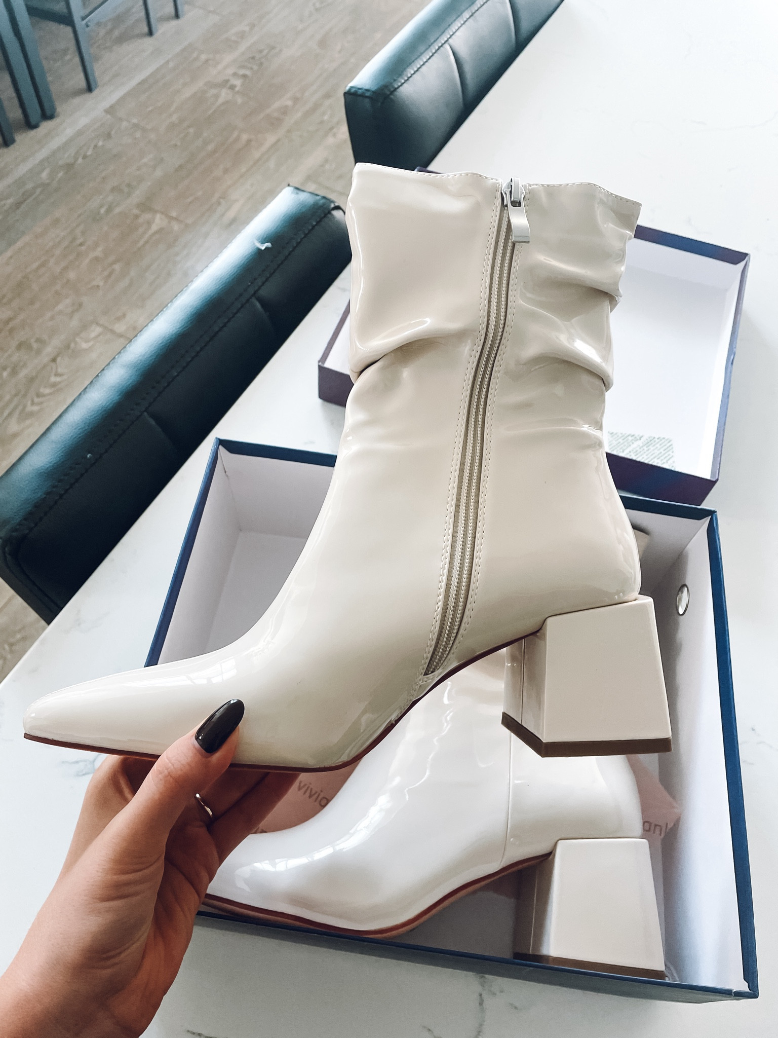 Looove these boots! The heel isn’t high so they’re comfortable!! Love the mid calf height and the creamy white cause it goes with everything but does come in more colors! 
I sized up one cause they were out of my half size up definitely go up atleast half!

| boots | white boots | mid calf boots | fall outfits

#LTKShoeCrush #LTKSeasonal #LTKFindsUnder100