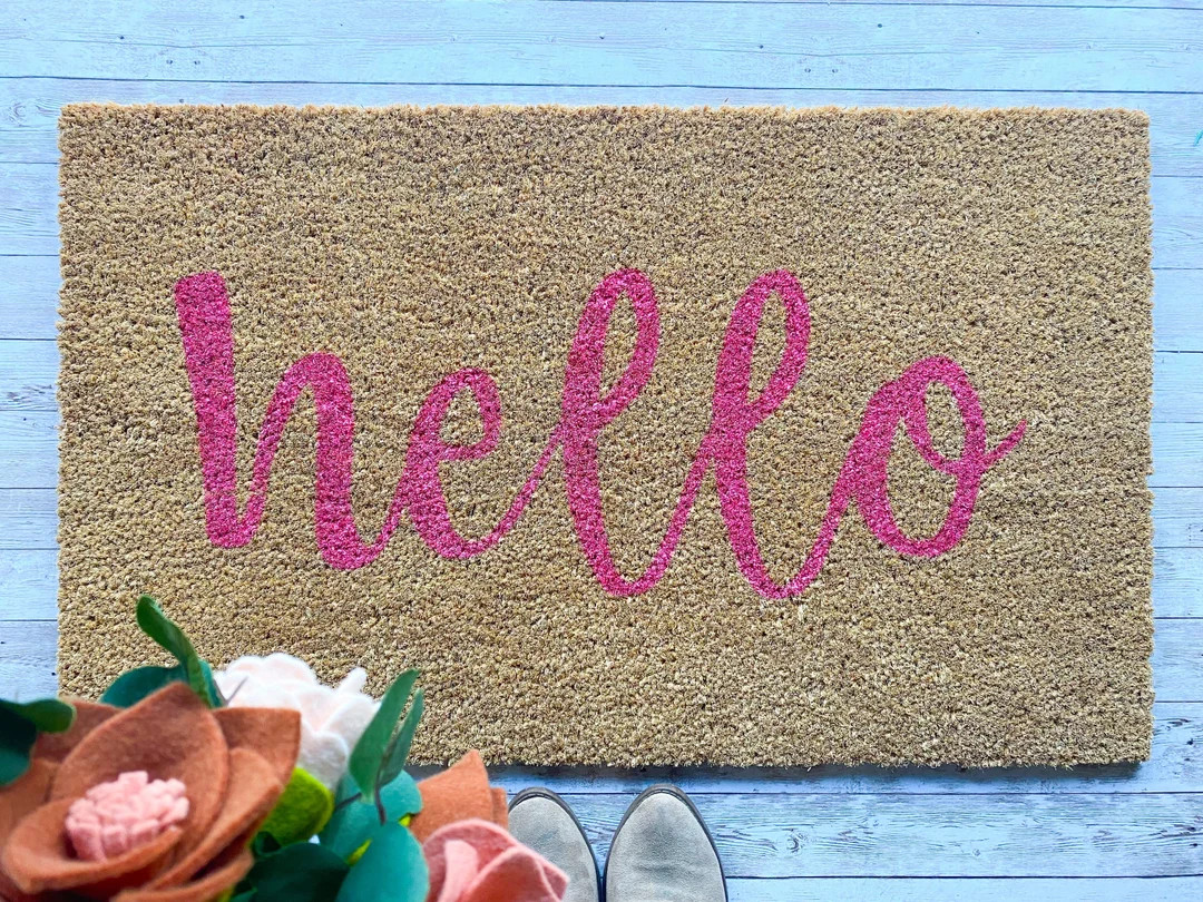 Hello Doormat | Etsy (US)
