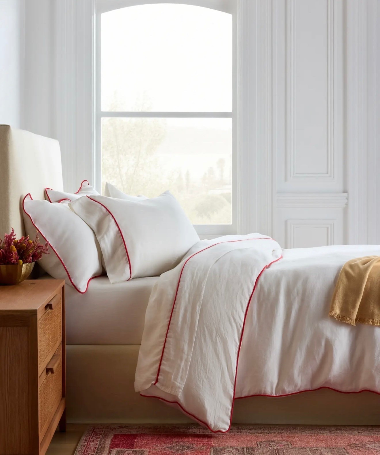 White/Cherry European Linen Piped Deluxe Bedding Bundle

#LTKSaleAlert #LTKHome