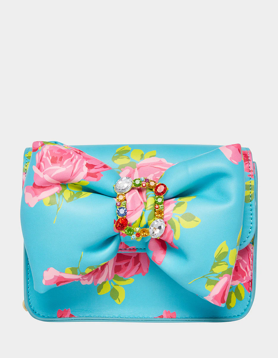 PUFF BOW CROSSBODY BLUE | Betsey Johnson