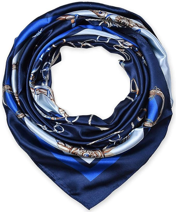 Corciova Square Stain Silk Like Hair Wrapping Scarves Night Sleeping Head Scarf | Amazon (US)