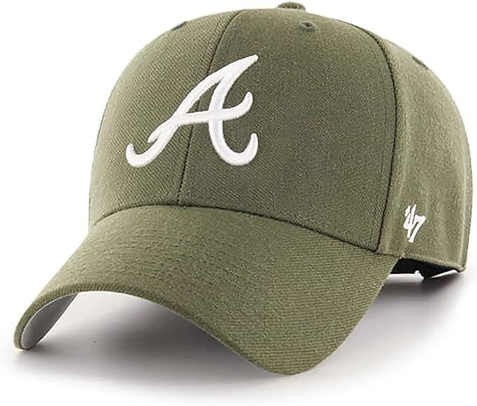 '47 Atlanta Braves Mens Womens MVP Adjustable Velcroback Sandalwood White Hat | Amazon (US)