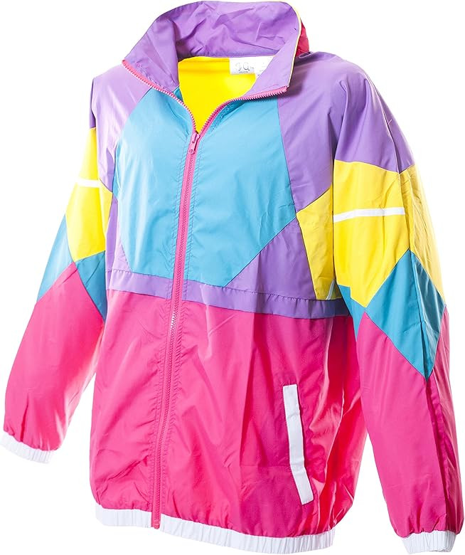 Like Totally 80s & 90s Retro Neon Windbreaker | Amazon (US)