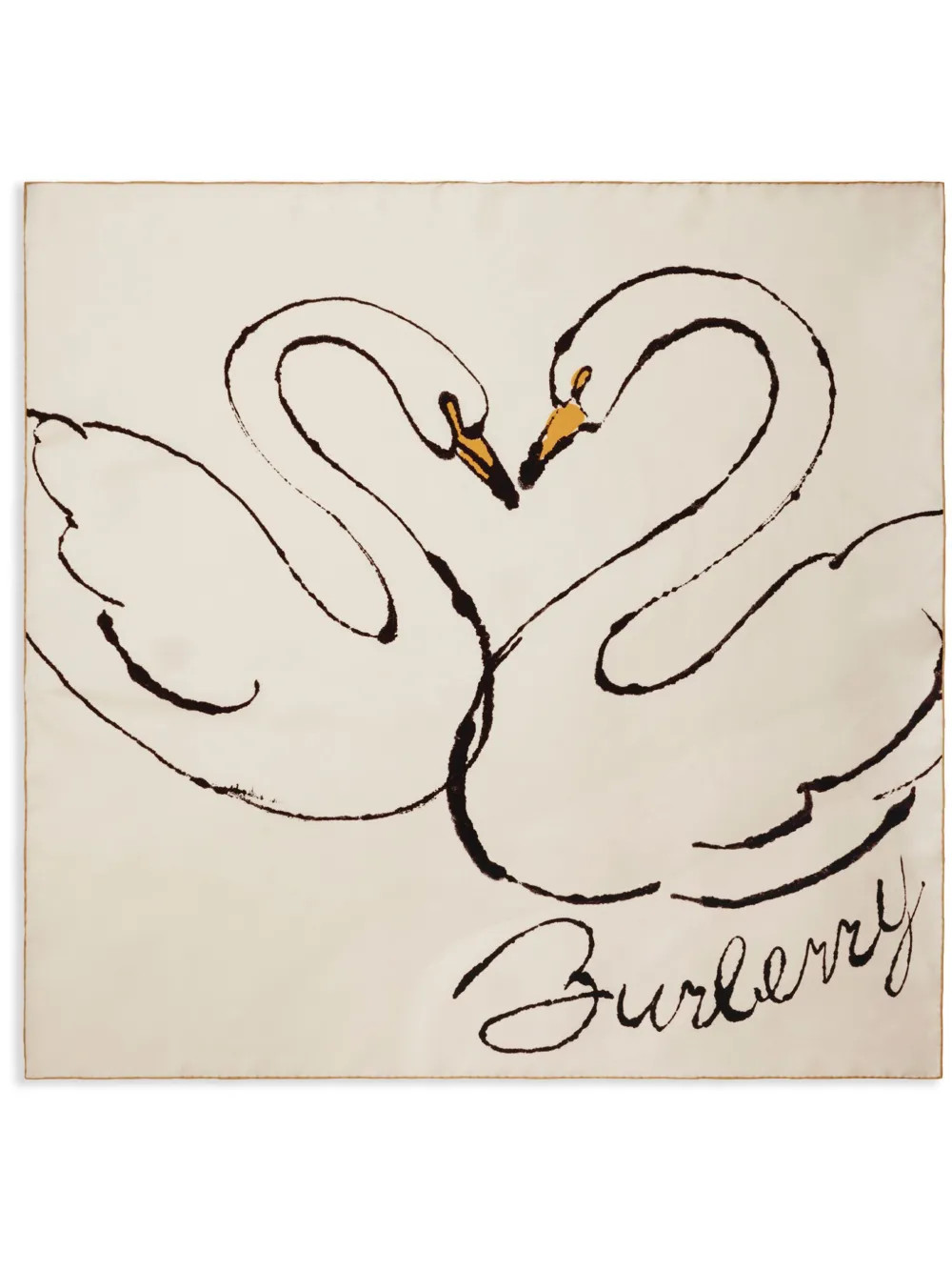 swan-print silk scarf | Farfetch Global