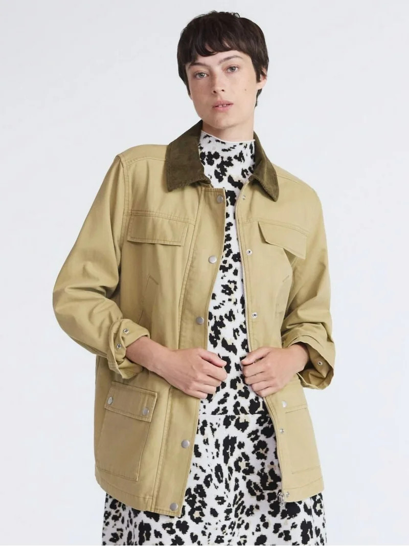 Scoop Women’s and Women’s Plus Cotton Oversized Cargo Barn Jacket, Midweight, XS-4X | Walmart (US)