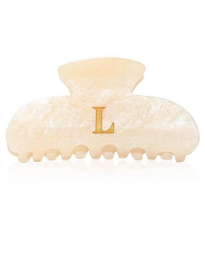 HAIMEIKANG Acrylic Letter Hair Clips For Women - Initial Cute Hair Claw Clips for Bridal Monogram... | Amazon (US)