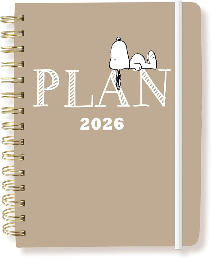 18 Month Planner/Calendar by Graphique, July 2025 – Dec. 2026 Peanuts Plan Hardbound Spiral Pla... | Amazon (US)