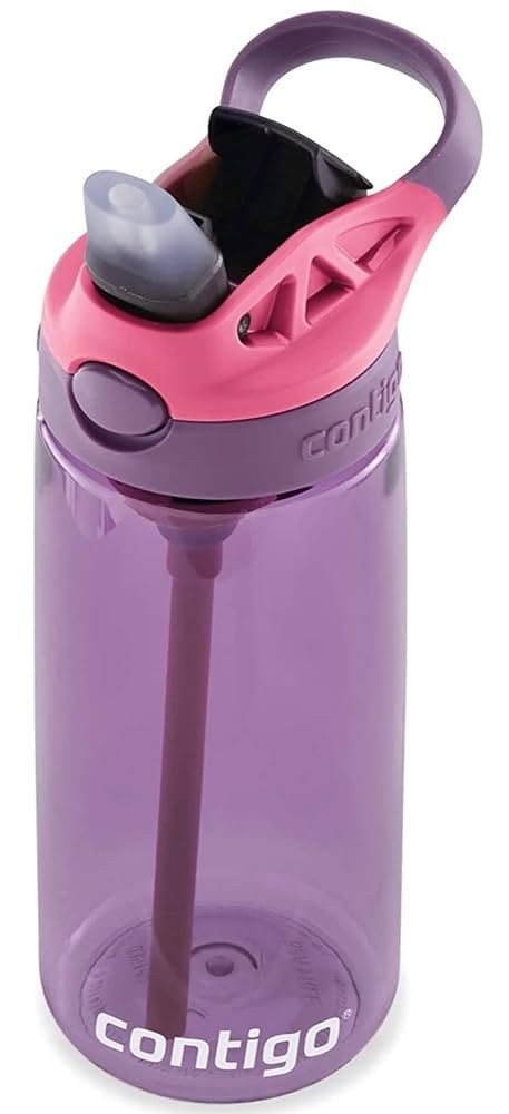 Contigo Aubrey Kids 20oz Cleanable Water Bottle with Silicone Straw, Spill-Proof Lid, Eggplant - ... | Amazon (US)