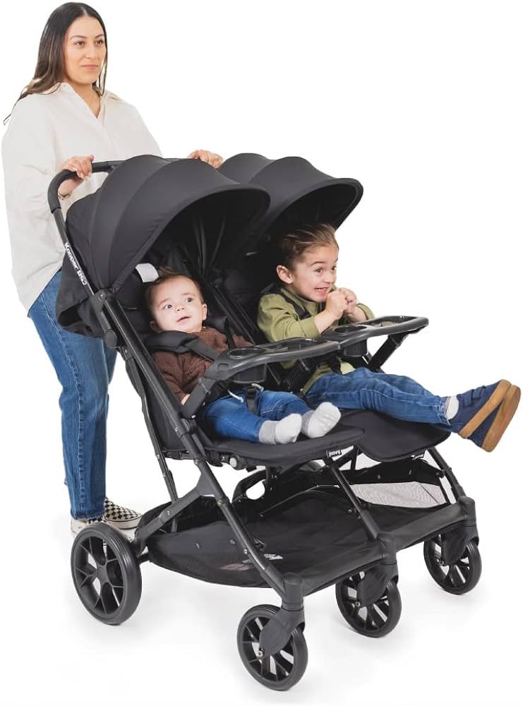 Joovy Kooper RS2 Lightweight Travel Double Stroller Featuring Dual Snack Trays, One-Handed Fold, ... | Amazon (US)