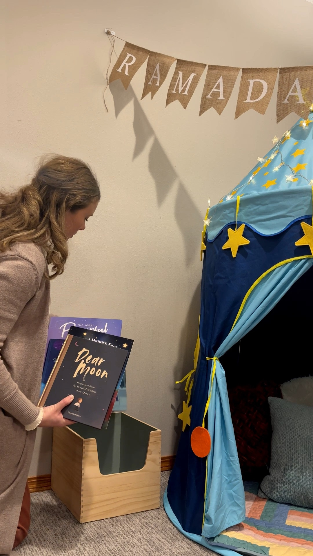 Creating a cozy Ramadan reading corner for my kids. One of their favorite traditions every year. 

#ramadan 

#LTKmomlife #LTKHome #LTKKids