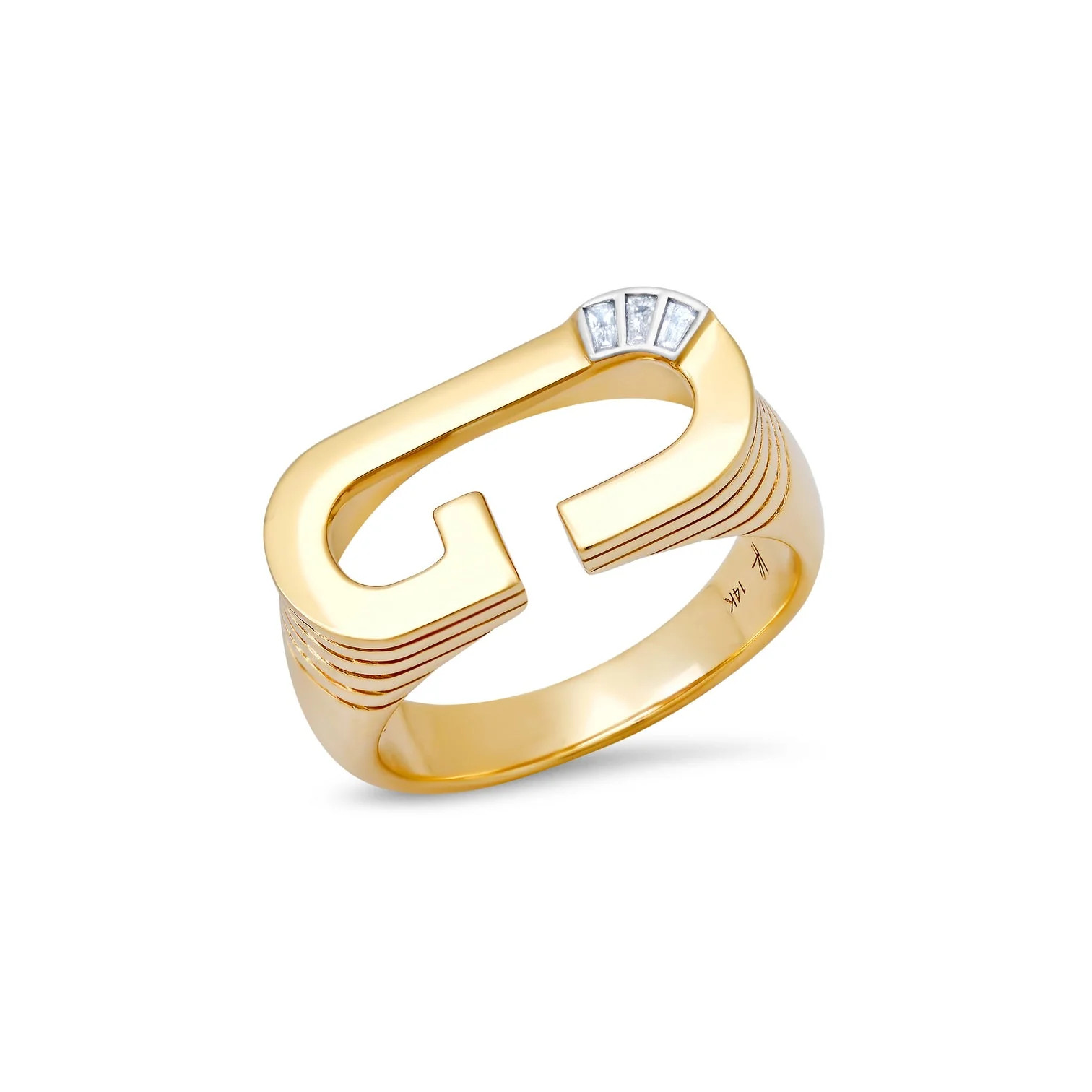 Grandsize Chunky Initial Ring | Monarch Market