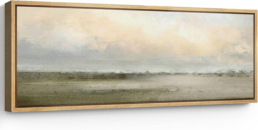 SIGNFORD Large Framed Canvas Print Wall Art Tranquil Landscape at Sunset Illustrations Modern Art... | Amazon (US)