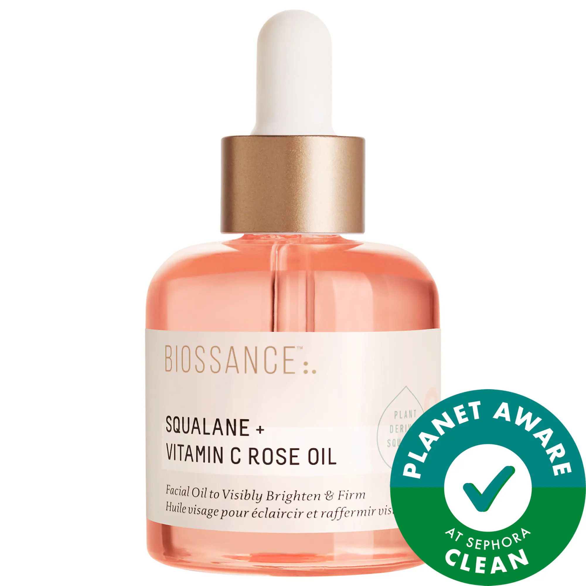 Biossance Vitamin C Rose Brightening and Firming Face Oil + Squalane 1.01 oz / 30 mL | Sephora (US)