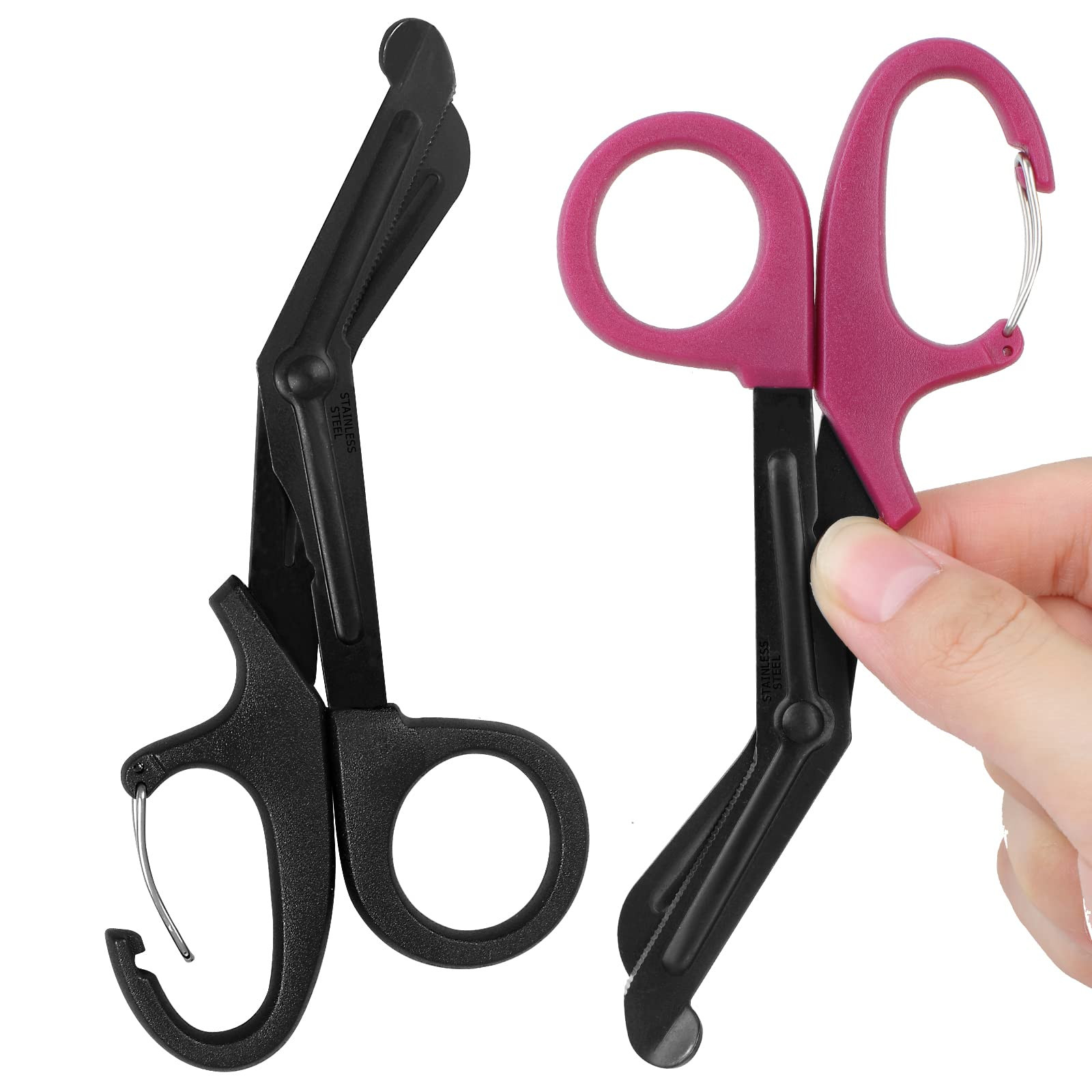 2 Pack Trauma Shears, 5.8 Inch Stainless Steel Medical Scissors, Bandage Scissors with Carabiner,... | Amazon (US)