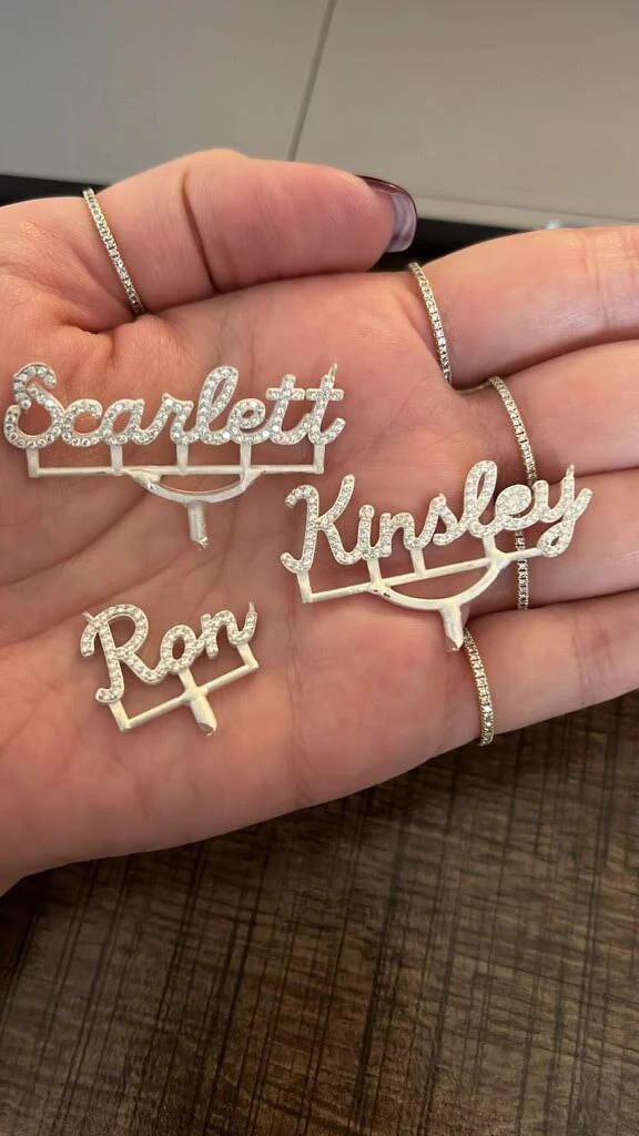 Custom Crystal Script My Mantra Name Necklace | The Sis Kiss