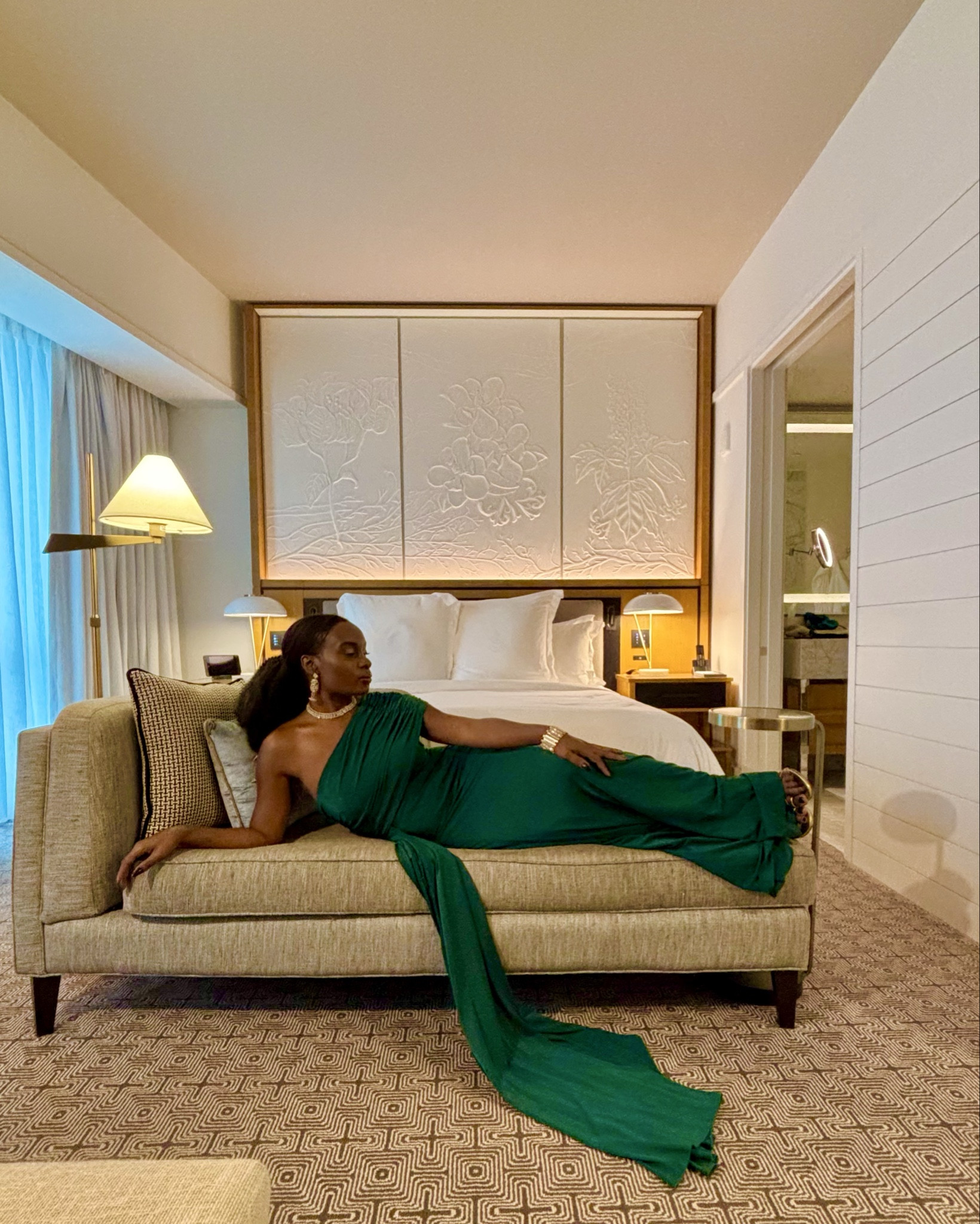 When the invite says gala, you bring the drama — and this gown from Bella Barnett delivered. 💚 From the  bold emerald hue to the dramatic train, it felt like the perfect match for a night of chandeliers, masks, and Mardi Gras magic.

#LTKParties #LTKPetite #LTKSeasonal