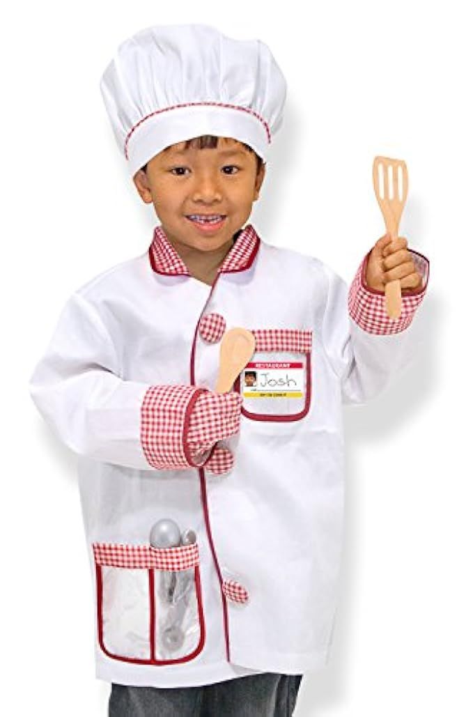 Melissa & Doug Chef Role Play Costume Dress -Up Set With Realistic Accessories | Amazon (US)