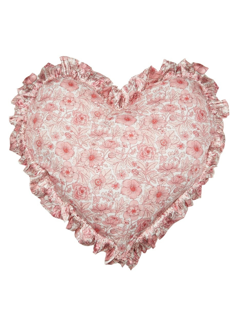 Sacred Heart floral-print silk cushion | Matches (US)