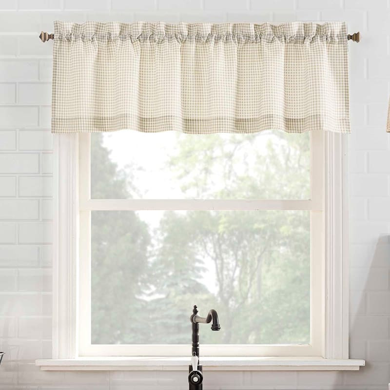 Halifax Valance Natural Small Single Curtain Panel, 54" | At Home