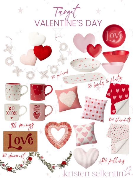 Target launched the cutest valentines collection online only on Christmas Day.  The melamine heart bowls & plates are one of my favorites each year.  You can’t beat the $3 price.   I love each $5 mug too! 

#valentinesday #targetfinds #target #targetstyle #mugs #doormat #homedecor #valentinesdecor 

#LTKunder50 #LTKhome #LTKSeasonal