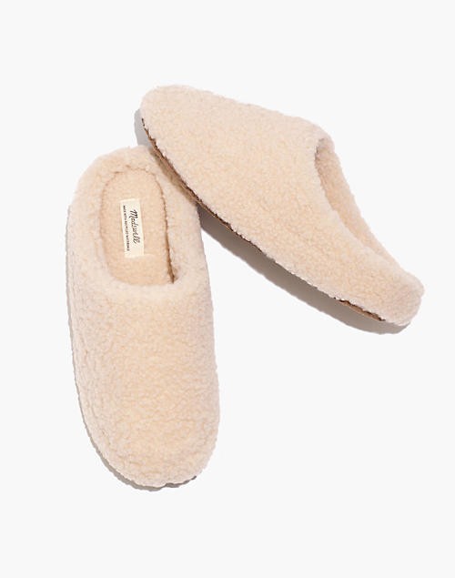 Sherpa Scuff Slippers | Madewell