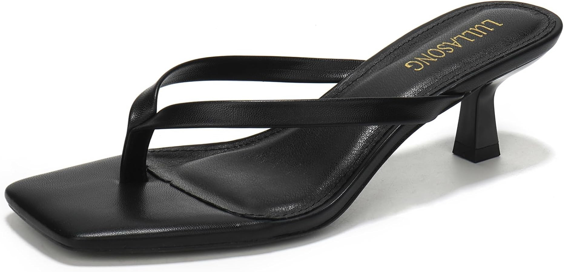 Women's Kitten Heels Sandals Square Open Toe Flip Flop Heels 1.8-2 Inch Heeled Sandals for Women | Amazon (US)