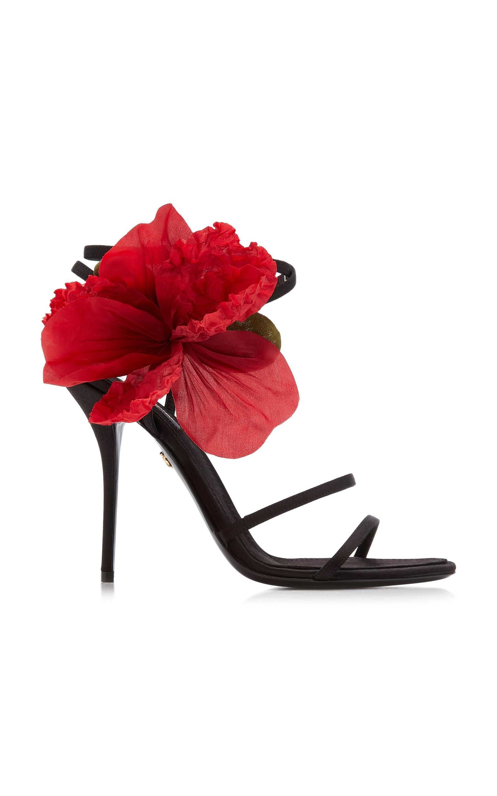 Keira Floral-Embellished Leather Sandals | Moda Operandi (Global)
