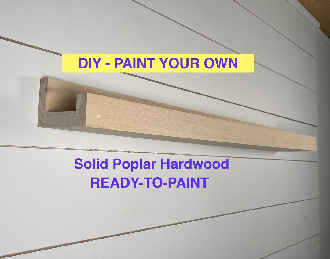 DIY PAINT-READY Ledge: Solid Poplar Floating Picture Ledge, Floating Shelf, Picture Shelf, Rustic... | Etsy (US)