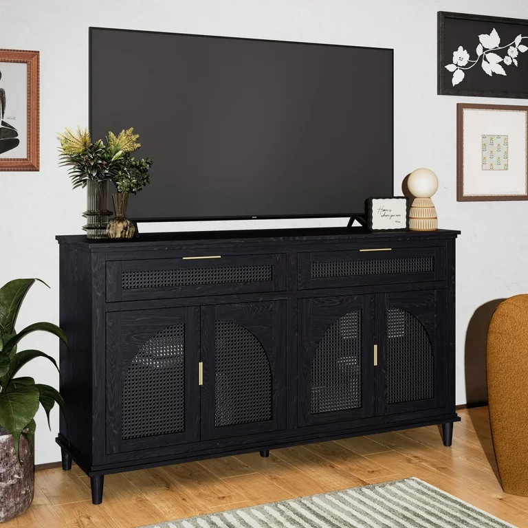 Beautiful Drew Rattan Media Console by Drew Barrymore, Black Finish | Walmart (US)