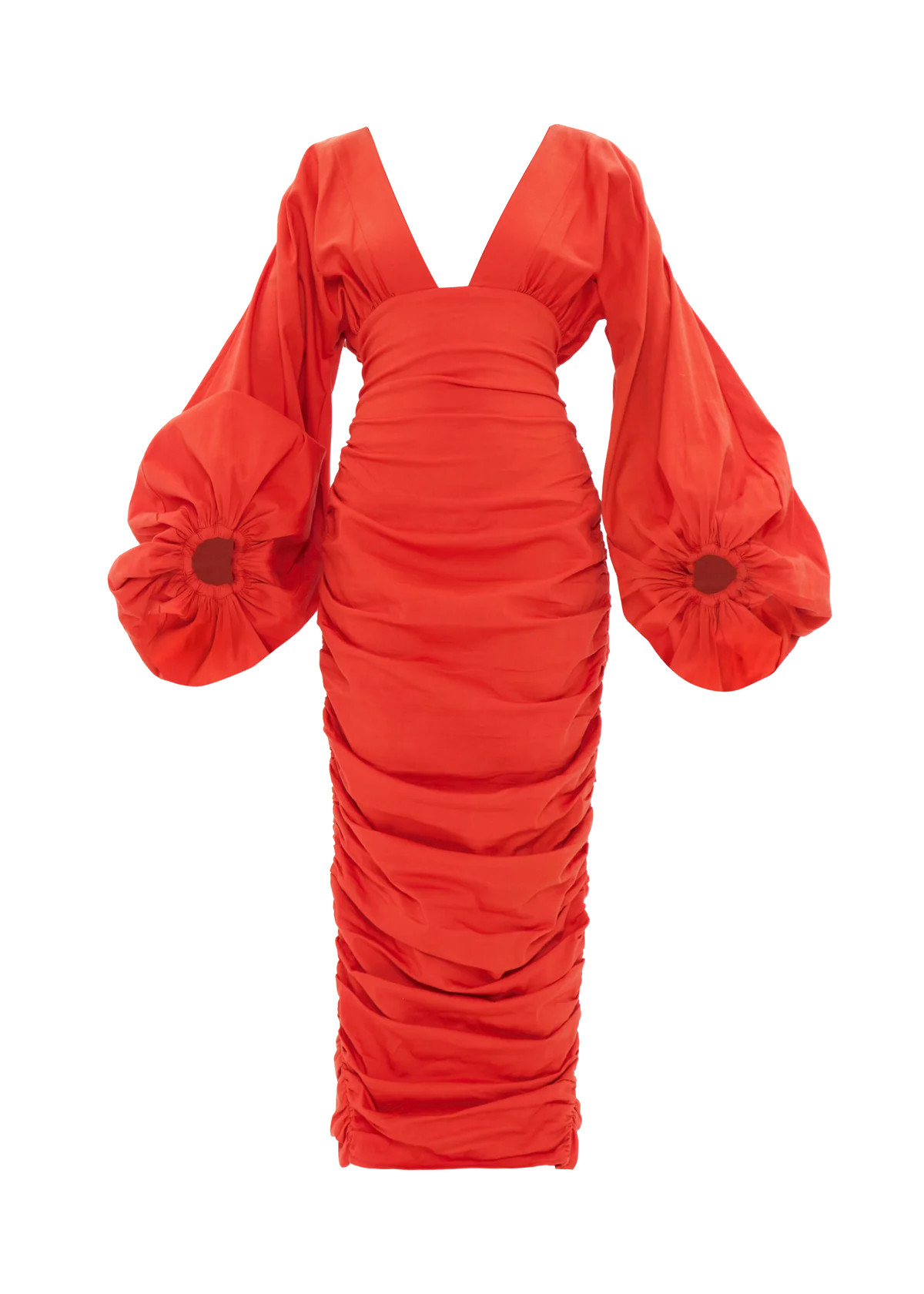 ANIDA DRESS - RED CORAL | ANDREA IYAMAH