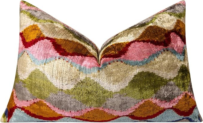 CANVELLO Handmade Velvet Throw Pillow – 16x24 Inch – Soft & Luxurious Decorative Cushion with... | Amazon (US)