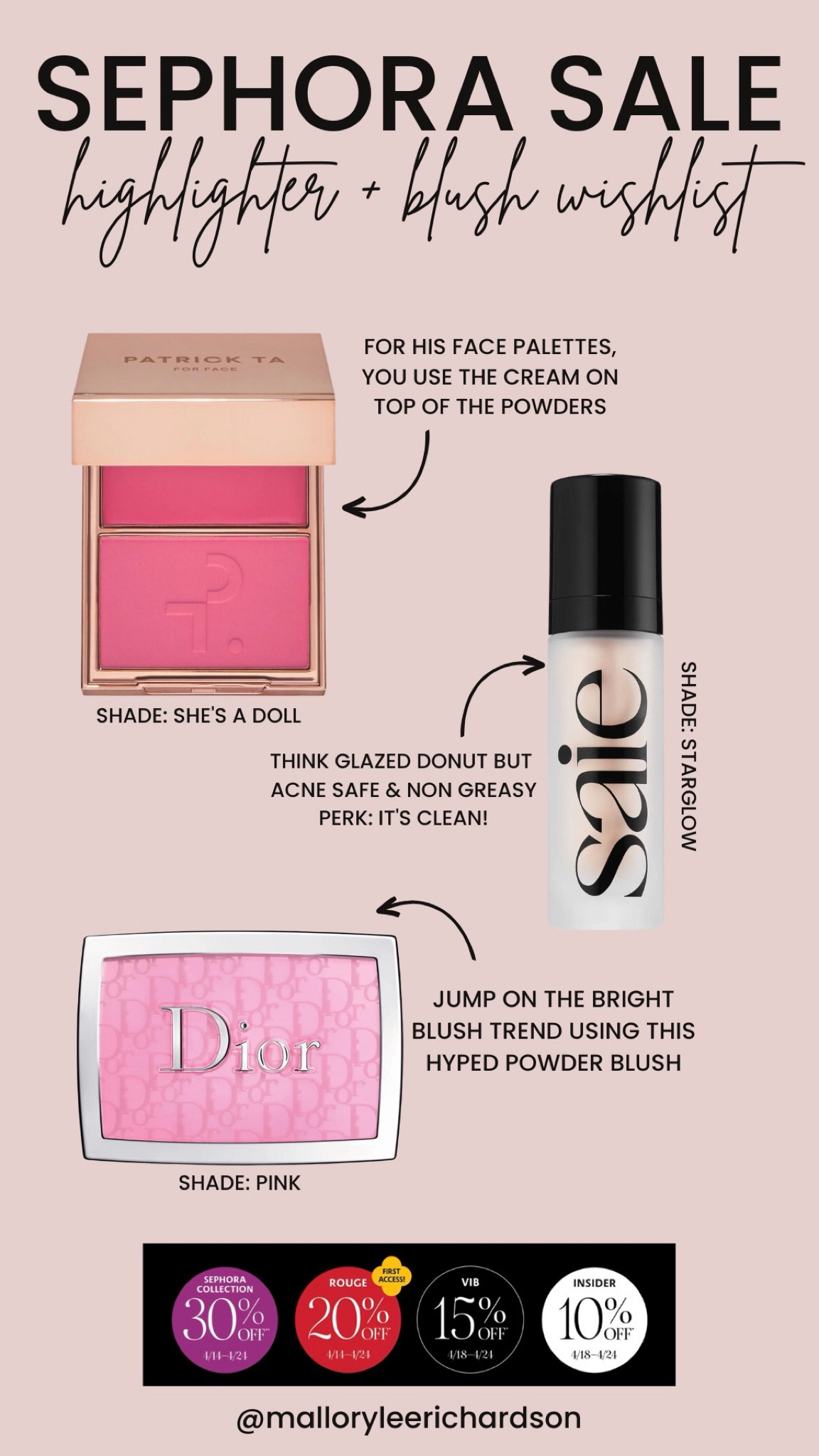 Sephora sale, Sephora, highlighter, blush, Dior 

#LTKbeauty #LTKBeautySale #LTKsalealert