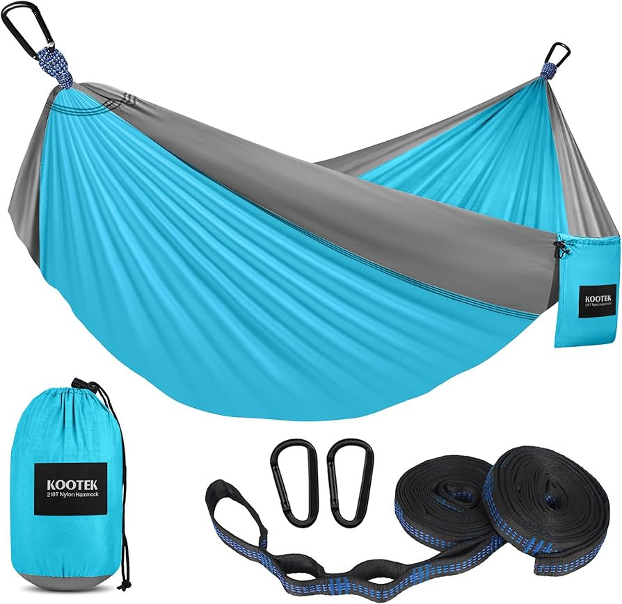 Amazon.com: Kootek Camping Hammock Single Portable Hammocks Camping Accessories for Outdoor, Indo... | Amazon (US)