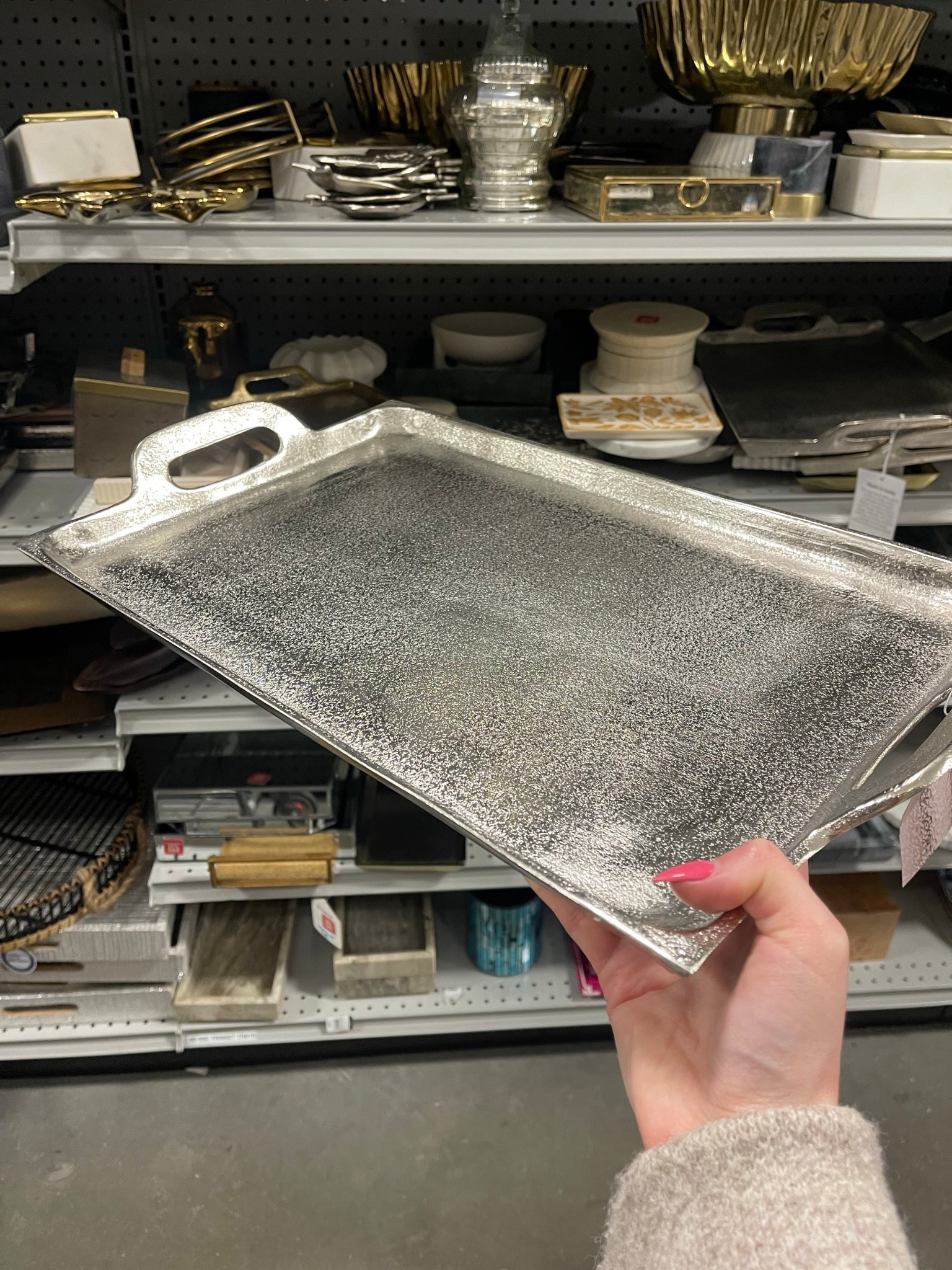 At Home Cast Aluminum Tray

Square metal tray, square steel tray, silver square tray, silver steel tray, silver steel square tray, big at home tray, silver at home tray, silver home decor, silver coffee table decor, big silver tray, big rustic tray, big elegant tray, square metal tray decor, square silver tray, large silver serving tray, oversized metal tray, stainless steel tray decor, brushed silver tray, polished silver tray, antique silver tray, vintage silver tray decor, silver decorative tray, metal serving tray large,
At Home silver tray, At Home metal tray, At Home home decor finds, At Home tray decor, At Home elegant decor, At Home affordable home decor, silver home decor aesthetic, elegant home decor ideas, classy home decor styling, elevated home styling, luxury home decor for less, high end home decor dupes, glam home decor accents, transitional home decor style, modern classic home decor, timeless home decor pieces, coffee table tray silver, silver coffee table decor, ottoman tray metal, entryway tray silver decor, console table tray styling, dining table centerpiece tray silver, bar cart tray styling, hosting serving tray ideas, entertaining essentials tray, party hosting tray setup, rustic elegant decor, modern rustic home decor, industrial home decor accents, mixed metal home decor, layering metals in home decor, neutral home decor with silver accents, warm and cool tone decor mix, kitchen counter metal tray, coffee bar tray silver, vanity tray silver decor, bathroom counter tray metal, bedside table tray silver, dresser tray decor, home decor under $50 finds, affordable elegant decor, apartment decor ideas, small space styling, everyday home styling ideas, aesthetic home decor finds, curated home aesthetic, trending home decor 2026, viral home decor finds, TikTok home styling trends, elevated everyday decor, designer inspired home decor

#LTKdayinmylife #LTKSeasonal #LTKHome