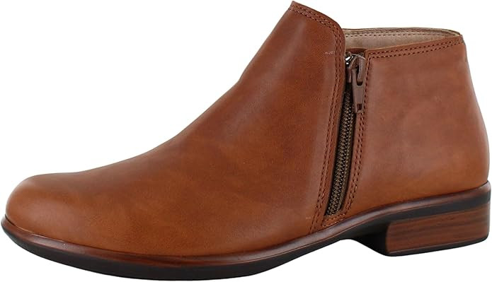 NAOT Footwear Women’s Helm Ankle Bootie with Cork Footbed and Arch Support – Double Zipper ... | Amazon (US)