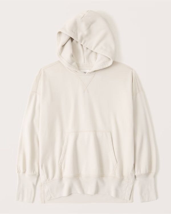 Split-Hem Tunic Popover Hoodie | Abercrombie & Fitch (US)