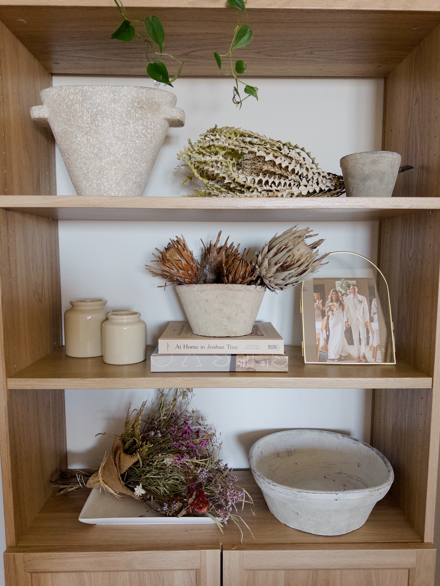 I love to style my shelves with handmade rustic items mixed with other textures to create a visual story.

#LTKU #LTKstyletip #LTKhome