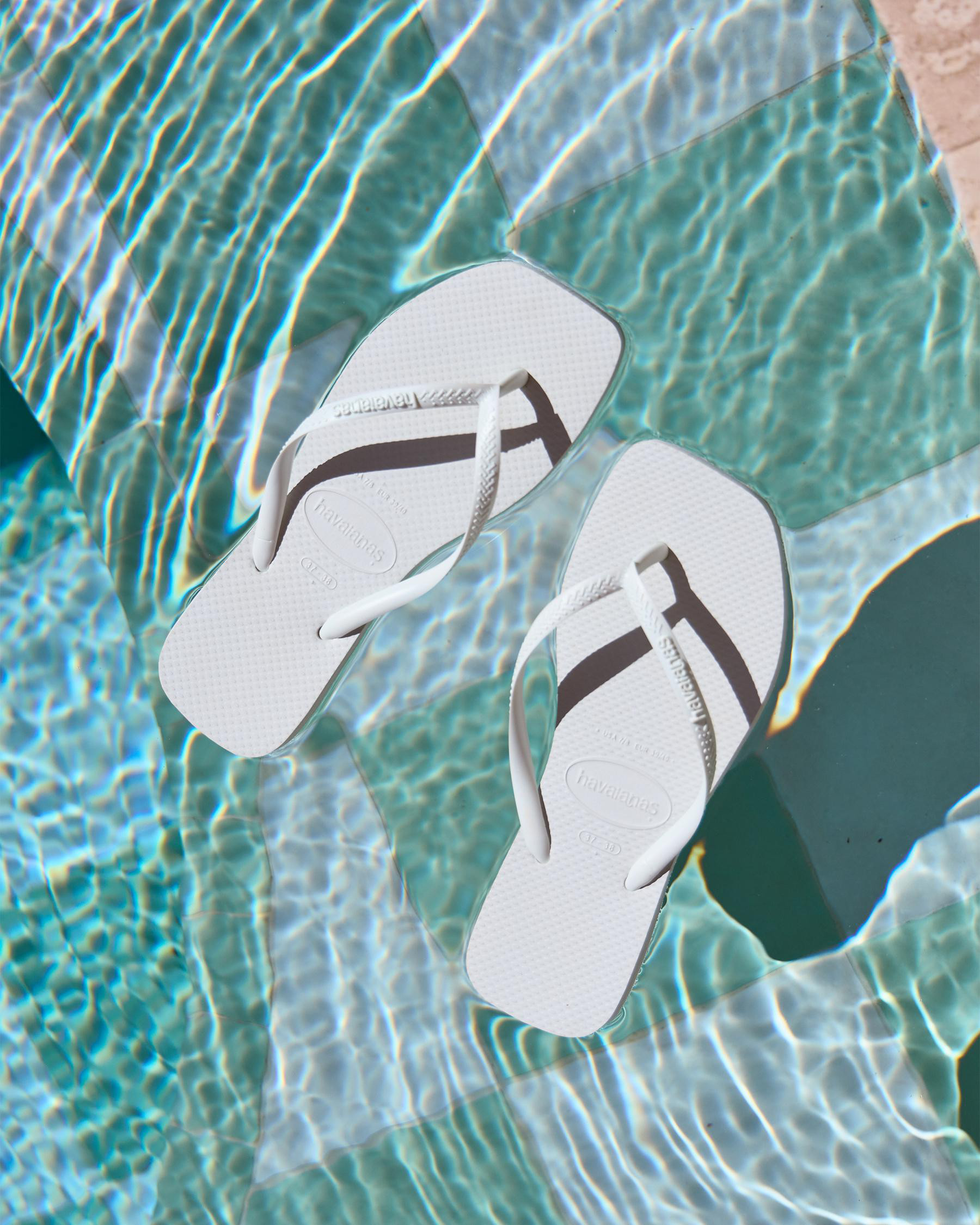 Havaianas Women's Slim Square Thongs Shoes in White Size 37/38 | City Beach (ANZ)