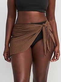 High-Waisted Crochet-Knit Sarong Swim Skirt for Women | Old Navy (US)