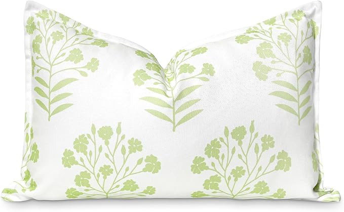 Hofdeco Premium Coastal Patio Indoor Outdoor Lumbar Pillow Cover Only, 12"x20" Water Repellent fo... | Amazon (US)